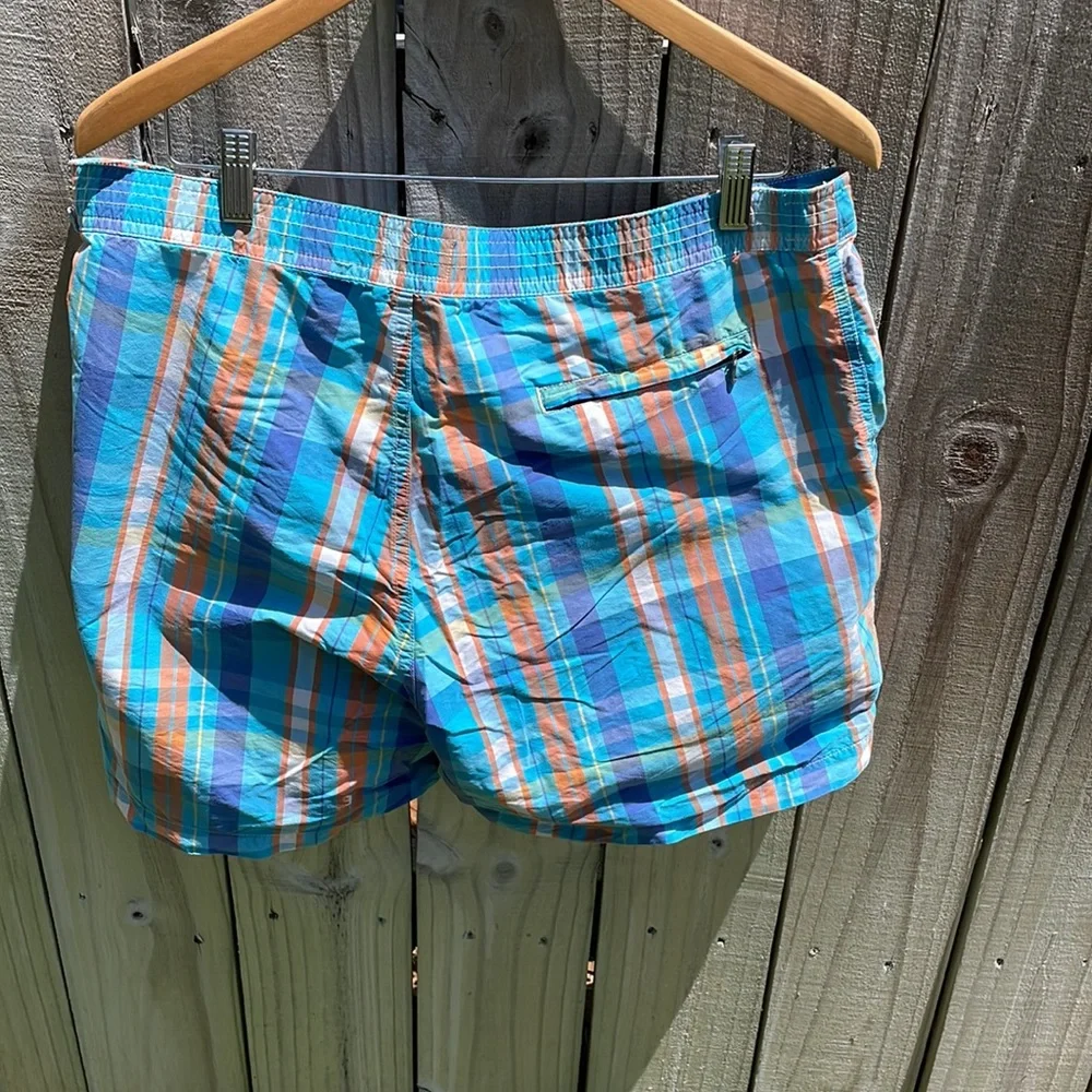 J. Crew Trademark Plaid Sport Shorts Sz 35